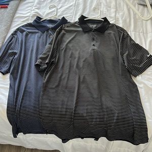 Men's Nike Golf XL Dri-Fit Polo- Blue and Black Bundle. (Lot of 2)